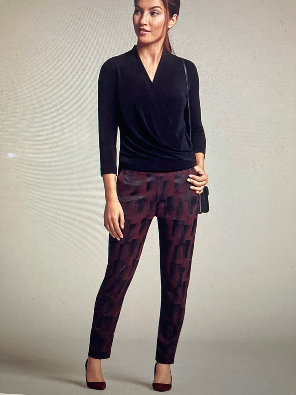 MM Lafleur Burgundy/Black Vesterbro Trouser Tile